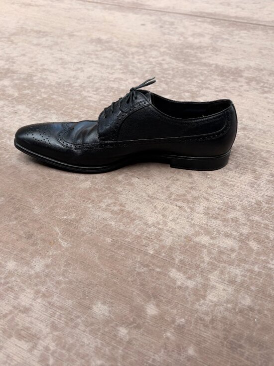 a. testoni |  Men\'s Wingtip Oxford Dress Shoes (Black)